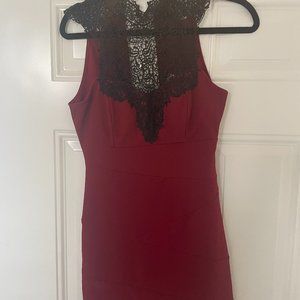 bEmerald Sundae Burgandy dress size small